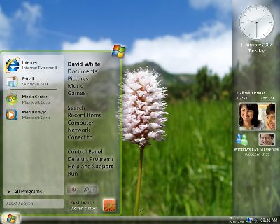 Nabdka Start vsystmu Windows Seven